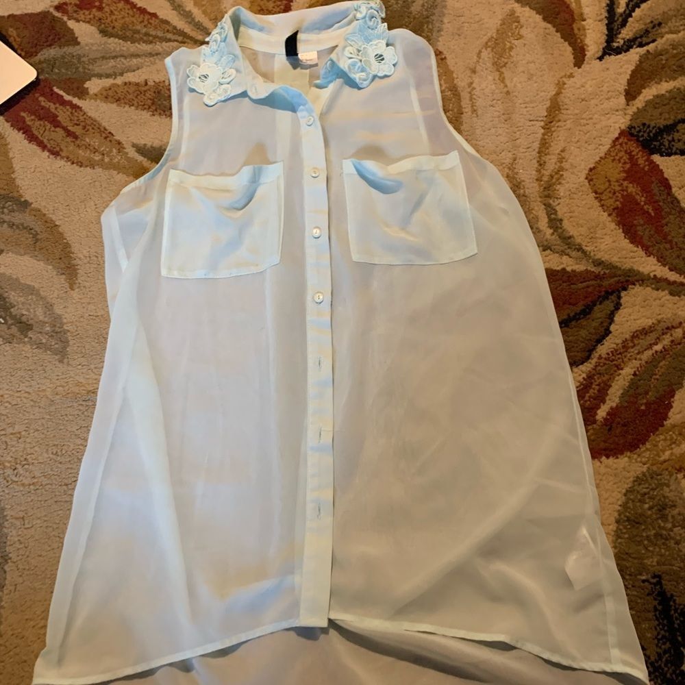 H&M mint blouse tank size 6